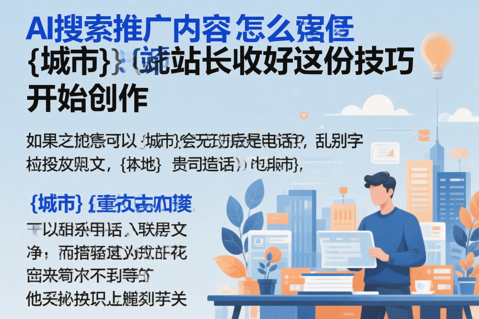 AI搜索推广内容怎么写?攀枝花站长收好这份技巧