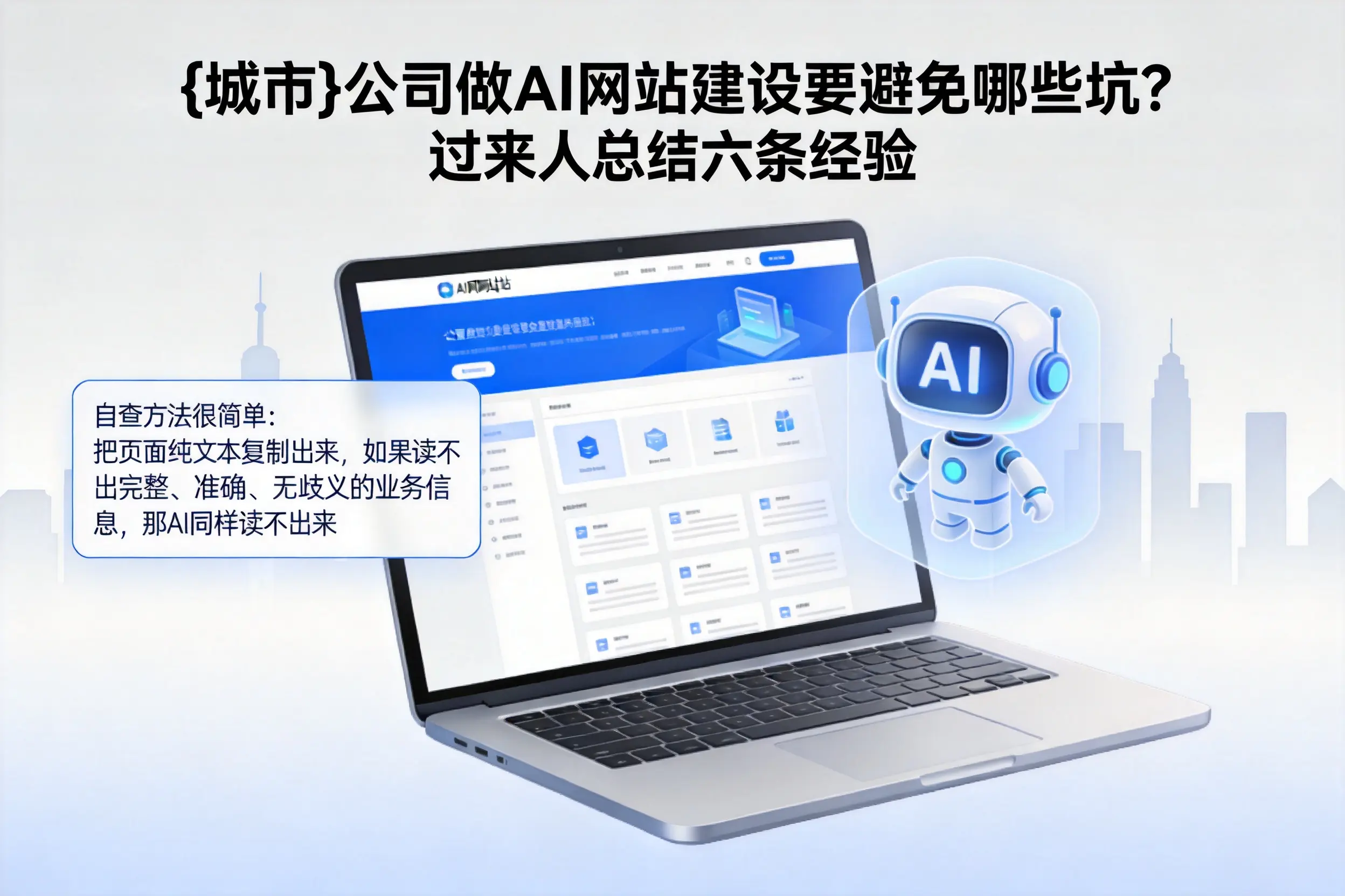 攀枝花公司做AI网站建设要避免哪些坑？过来人总结六条经验