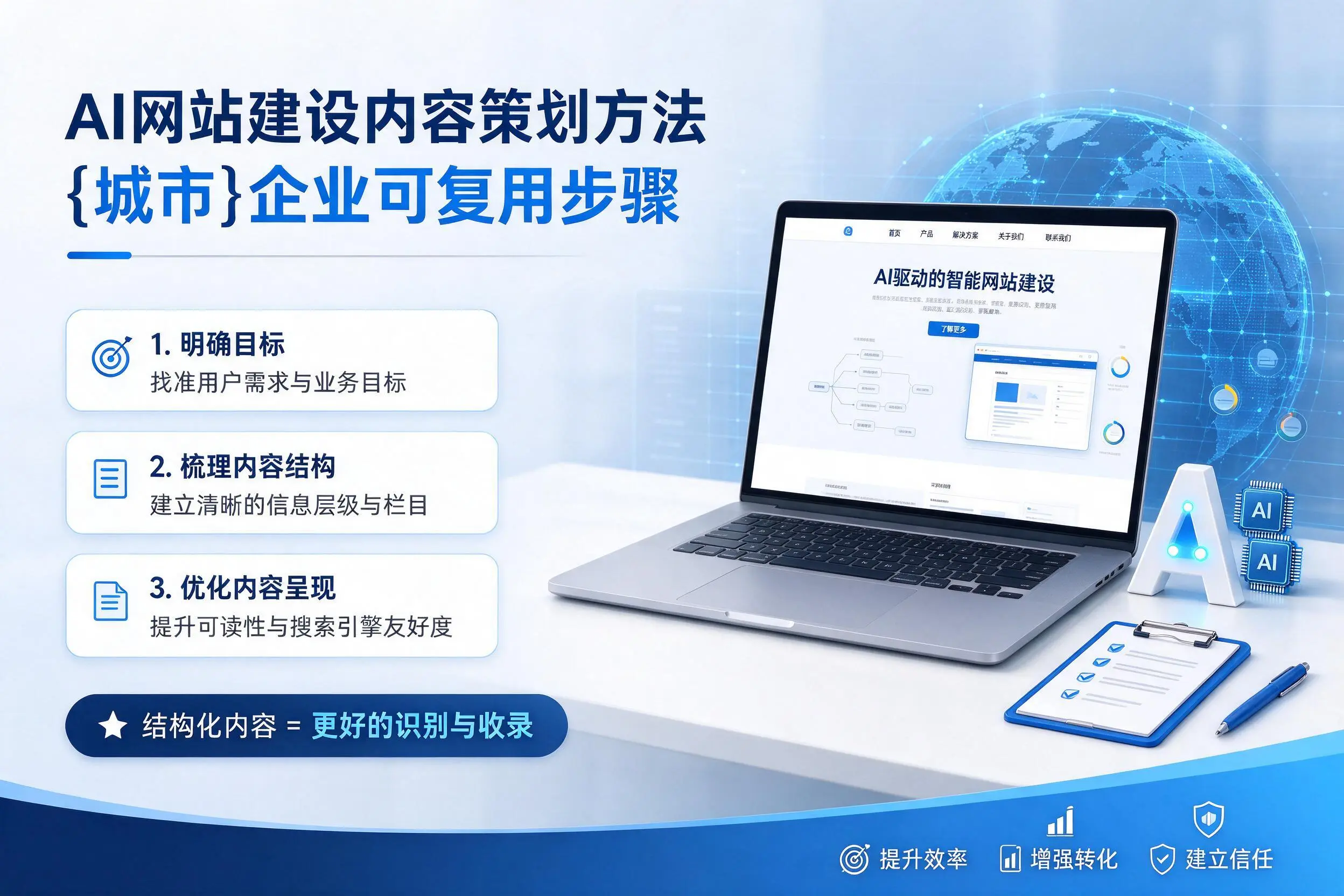 AI网站建设内容策划方法，攀枝花企业可复用步骤