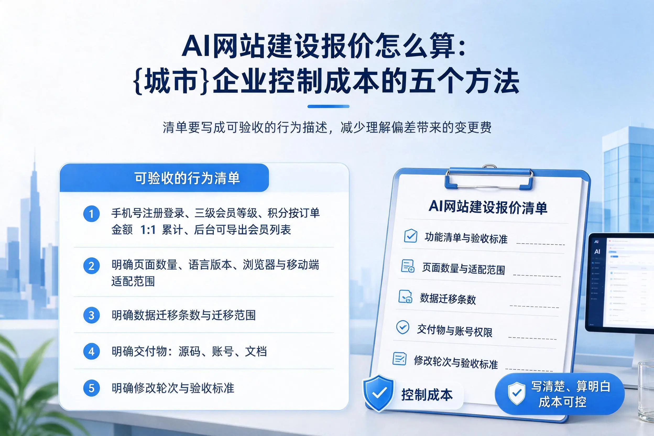AI网站建设报价怎么算:攀枝花企业控制成本的五个方法